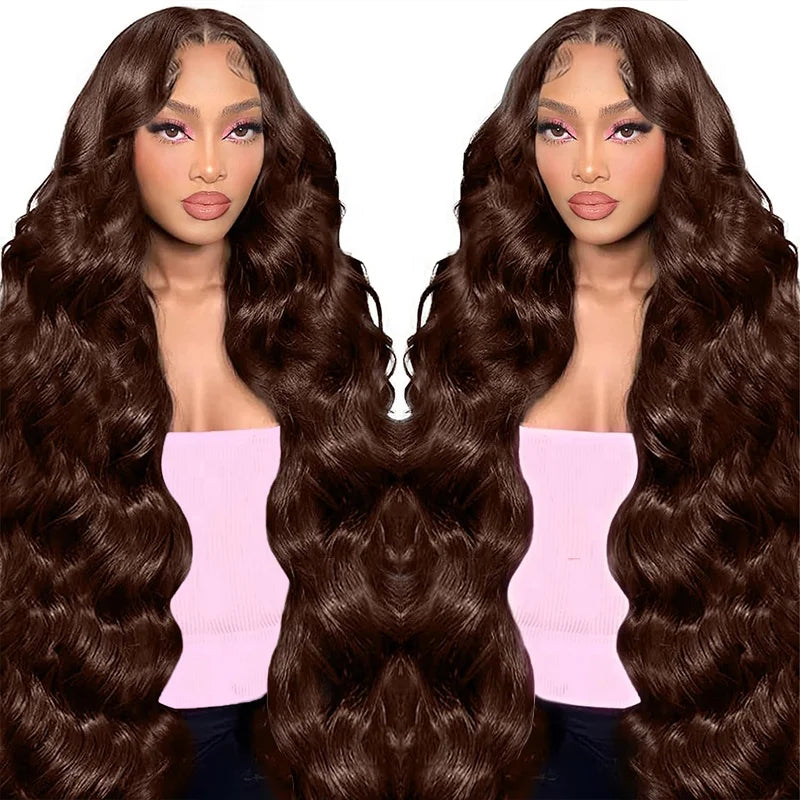 13x4 HD Brown Lace Front Wig Cuticle Aligned Raw Human Hair