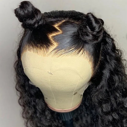 Afro Kinky Curly HD Lace Front Wig High Density Raw Indian Full Cuticle Aligned Human Hair