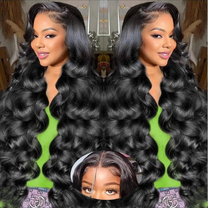 Deep Wave HD Lace Frontal Wig Glueless Cuticle Aligned 100% Virgin Human Hair