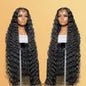 Deep Wave 13x4 Lace Front Wig 250% Density Pre Plucked Raw Indian Virgin Human Hair