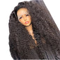 Curly Full Lace Front Wig Indian Remy Human Hair Long Transparent Lace 180% Density