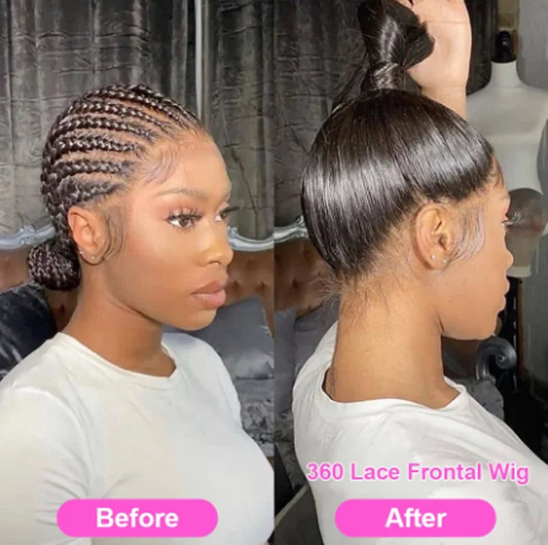 360 Lace Frontal Wig with Baby Hair Virgin Human Hair Transparent Lace