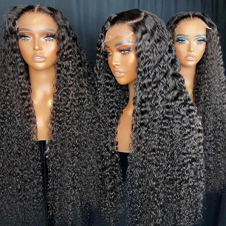 Water Wave 13x4 Lace Frontal Wig Glueless 180% Human Hair