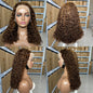 Water Curly 13x4 Lace Front Wig Human Hair 250% Density